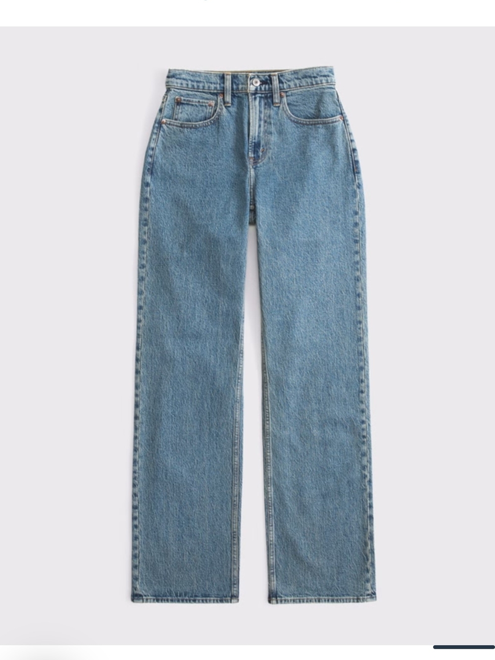 👖NWT Abercrombie & Fitch Curve Love 90s Relaxed High Rise Medium Wash Jeans 30